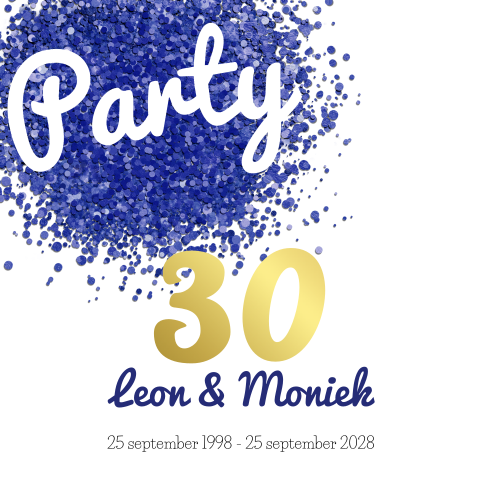 Uitnodiging maken 30 jaar getrouwd met paarse confetti