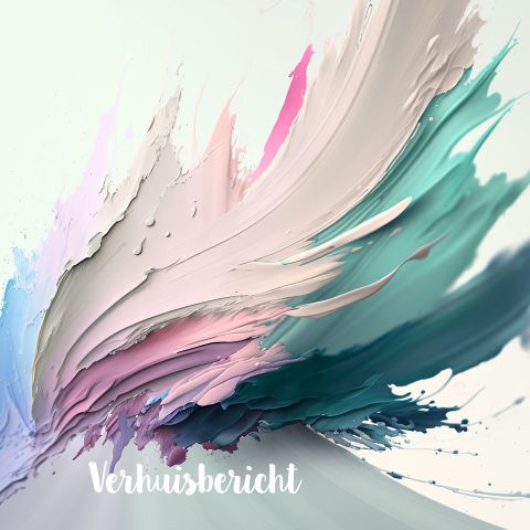Verhuisbericht verfspatten pastel kleur
