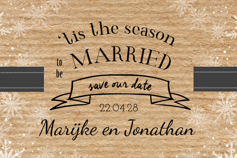 Stoere save the date - The season to be married