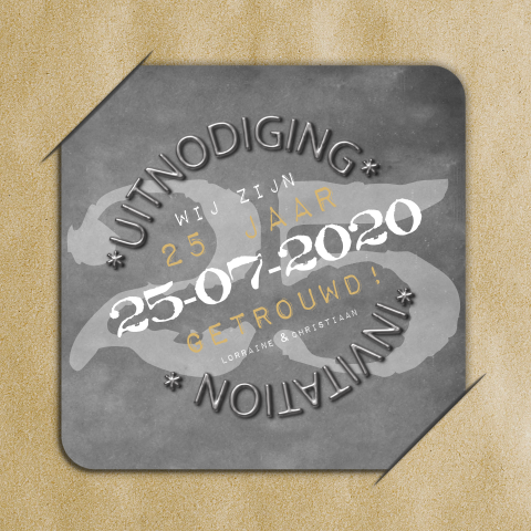 Gaaf kaartje voor een jubileum op papier