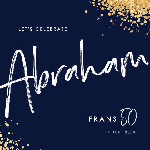 Uitnodiging 50 jaar abraham confetti