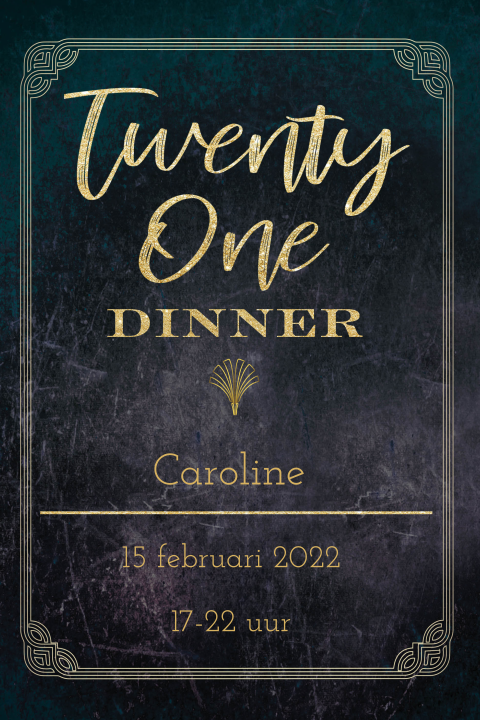 21 dinner uitnodiging
