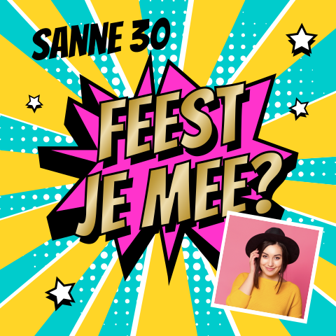 Uitnodiging 30 jaar verjaardag met fout feest thema