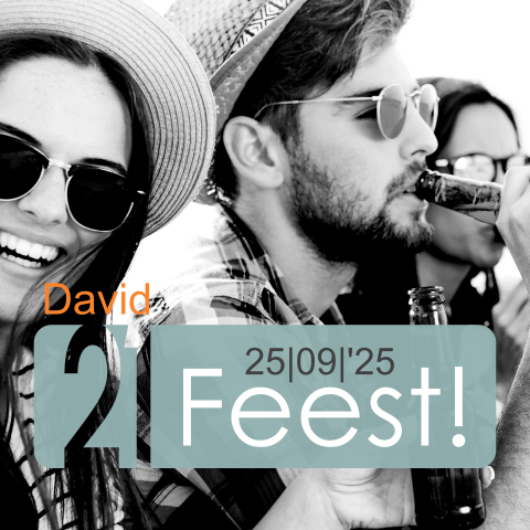 Uitnodiging verjaardag 21 jaar foto modern