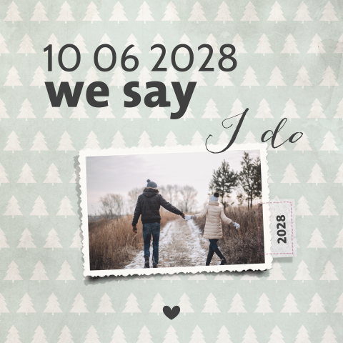 We say I do - met patroon kerstbomen