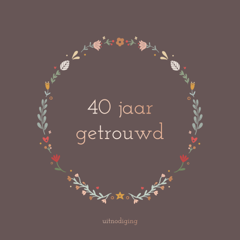 Warme uitnodiging voor  40 jarig jubileumfeest