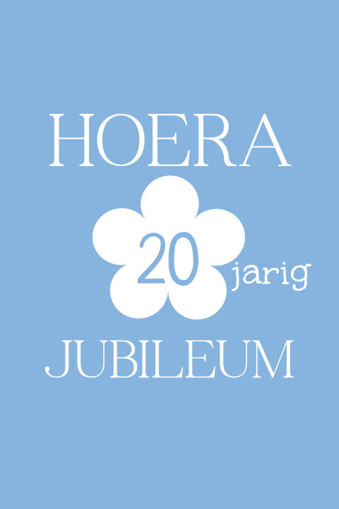 Stuur een frisblauwe felicitatiekaart voor een jubileum!
