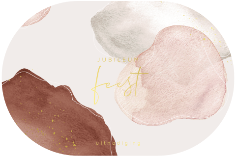 Watercolor Jubileumuitnodiging met folie Accenten!