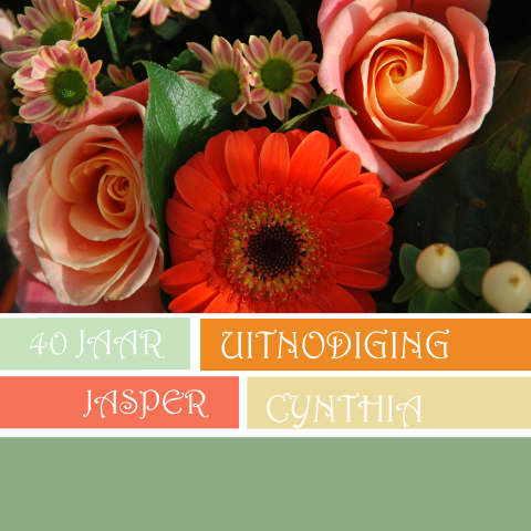 Boeket met rozen en margrieten voor fuif