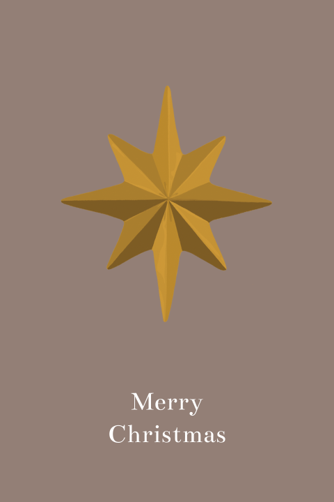 Elegante Kerstkaart: Goud en Warme Tinten Voor Jouw Wensen!