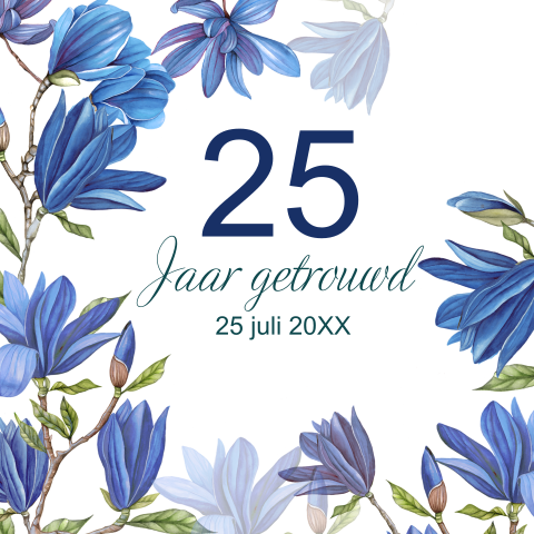 Huwelijksjubileum blauwe magnolia