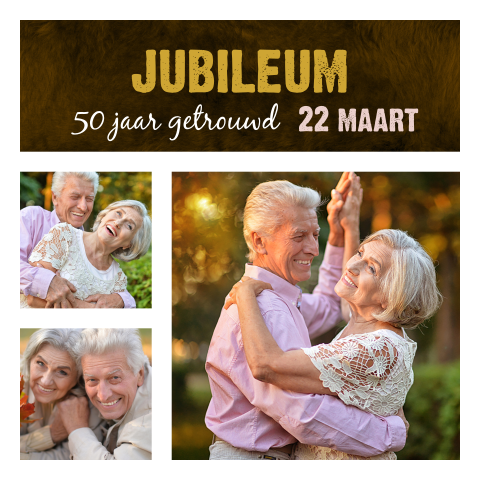 Jubileum Collage Uitnodiging - 50