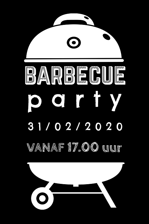Stoere uitnodiging voor een bbq feestje