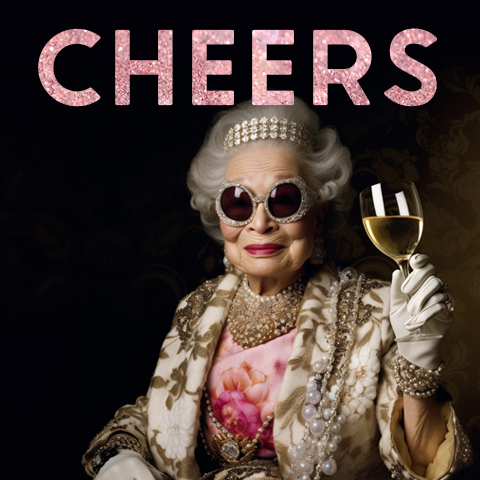 Hippe Party Queen uitnodiging voor een feestje