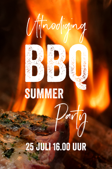 Uitnodiging tuinfeest BBQ party