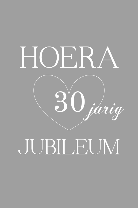 Stijlvolle felicitatiekaart voor een 30-jarig jubileum