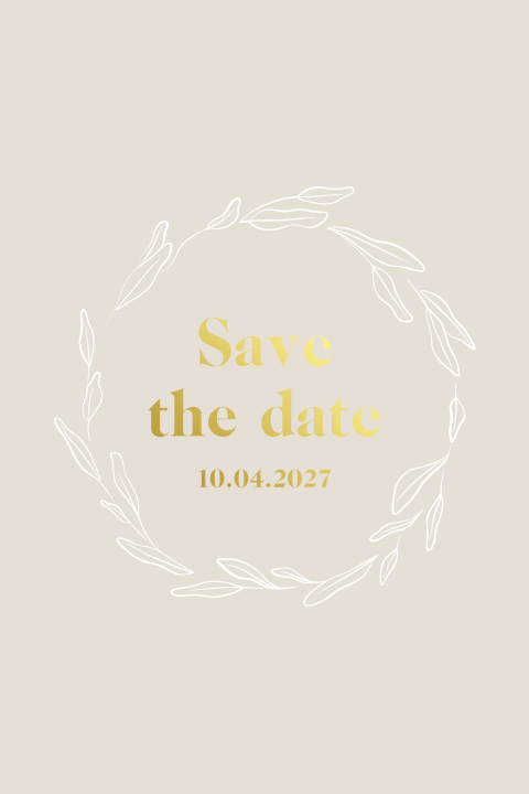 Stijlvol minimalistisch save the date kaart - serie 1
