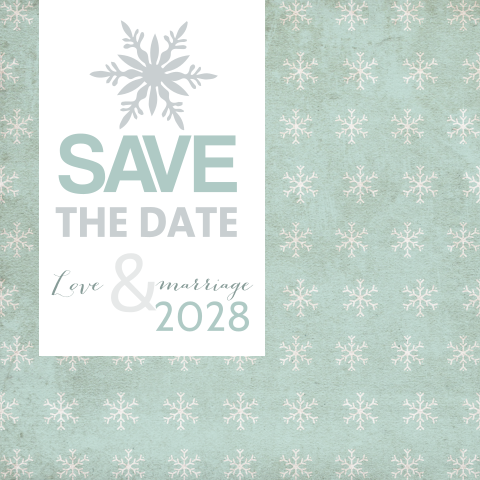Stoere save the date voor een winterbruiloft