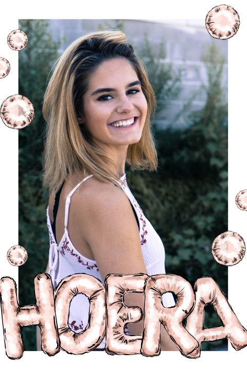Fotokaart met lijst van ballonnen HOERA