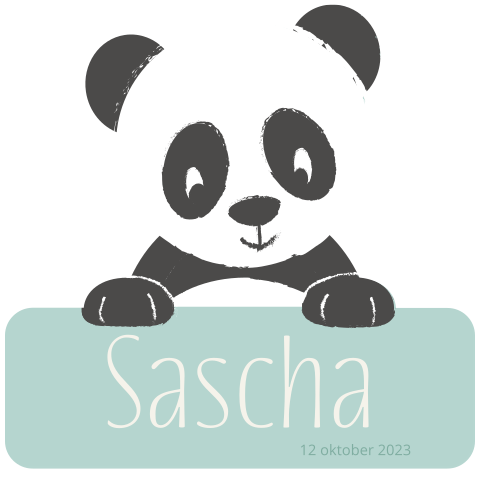 Gestanste panda