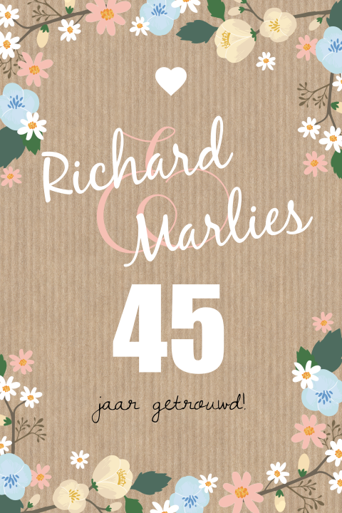 Uitnodiging voor jullie 45 jarig jubileumfeest