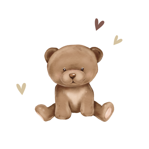 Sluitsticker met bruin beertje