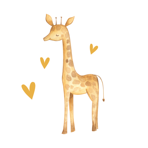 Schattige jungle sluitsticker met giraf