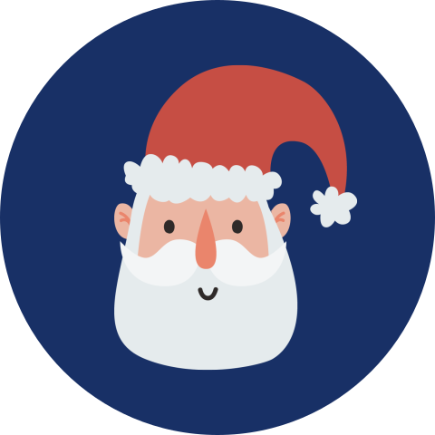 Kerstzegel kerstman