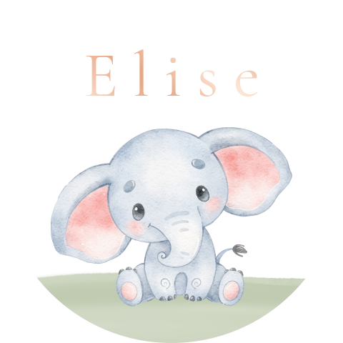 Sluitsticker met olifantje