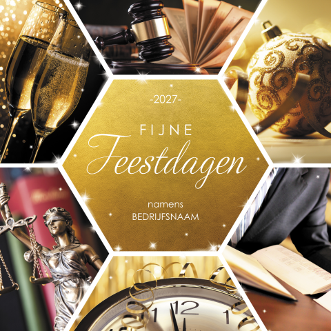 Kerstkaart met fotocollage advocatuur
