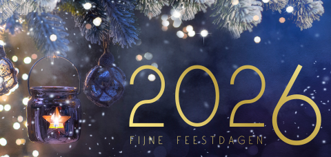 Kerstkaart goudfolie 2026 en foto kaarsjes