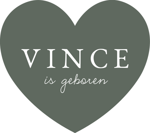 Sluitsticker hartje in donkergroen met naam