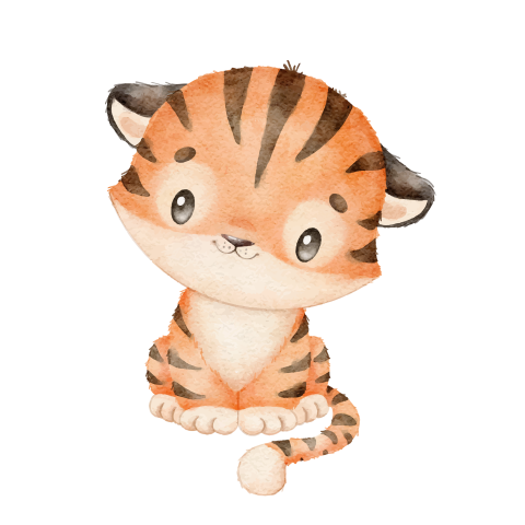 Sluitsticker met tijgertje
