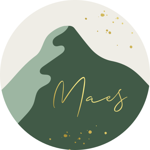 Sluitsticker met groene berg