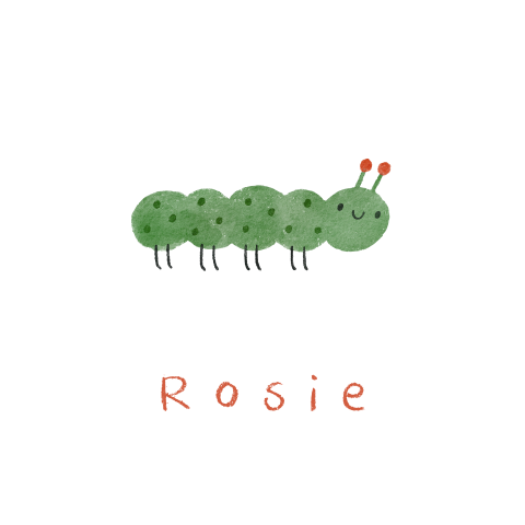 Lief geboortekaartje meisje met rups – speels en minimalistisch