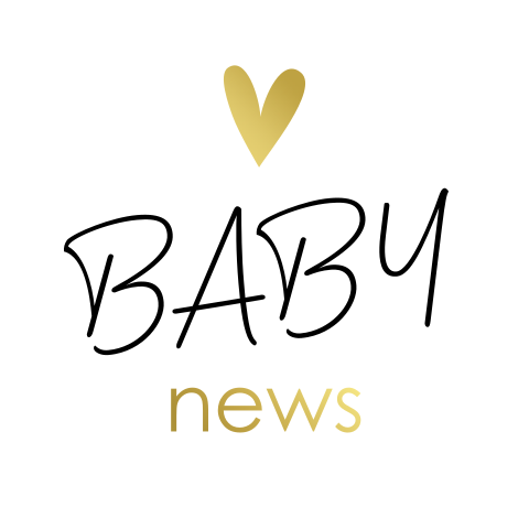 Sluitsticker baby news met hartje in goudfolie
