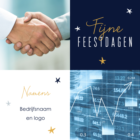 Zakelijke kerstkaart met foto's accountant