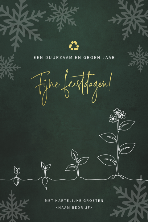 Kerstkaart duurzaam, eco en groen