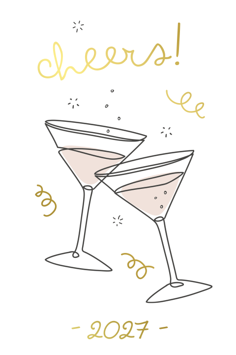 Cheers nieuwjaarsborrel uitnodiging