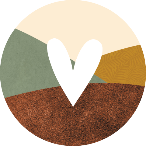 Trendy sluitsticker met landschap