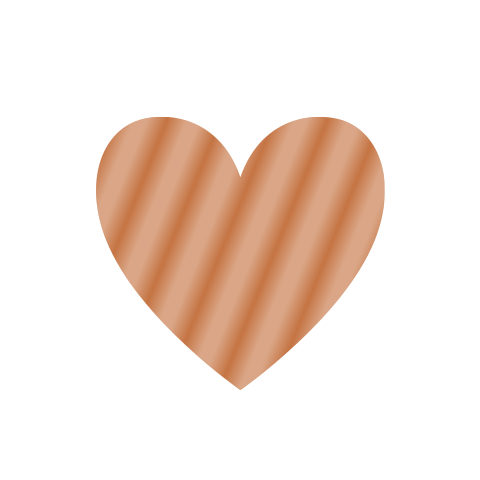Witte sticker met hoogglans hart