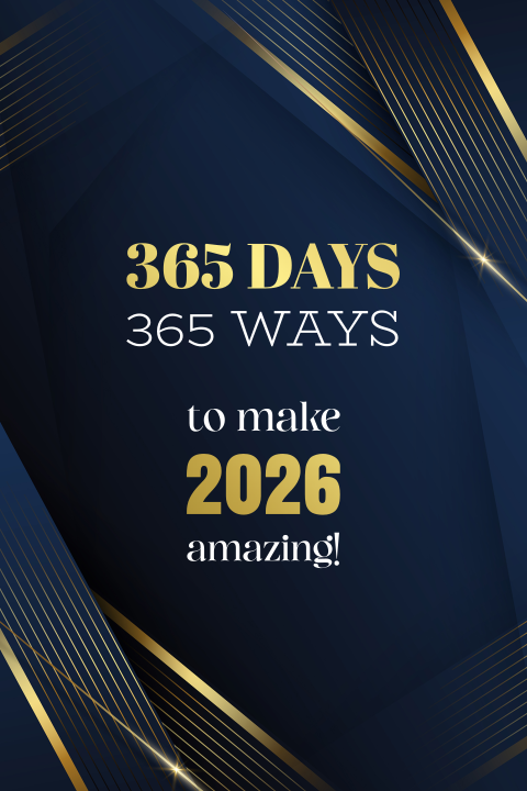 Inspirerende nieuwjaarskaart voor 2026 met quote
