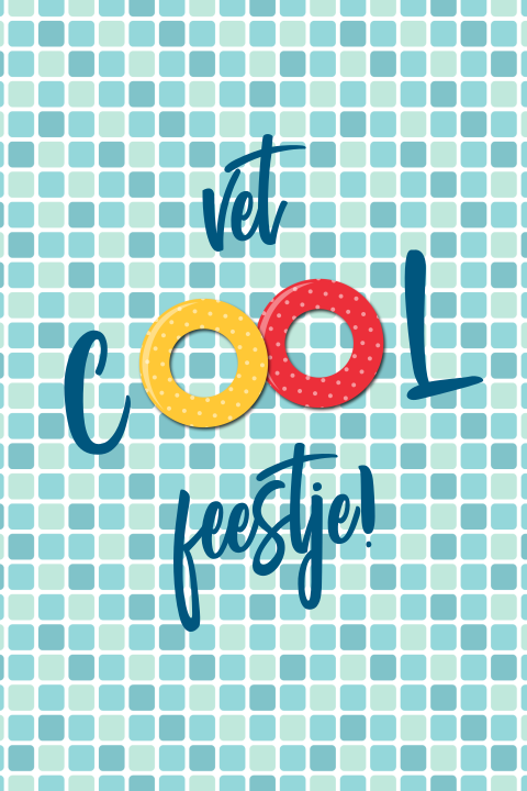 Uitnodiging zwemfeestje voor kinderen
