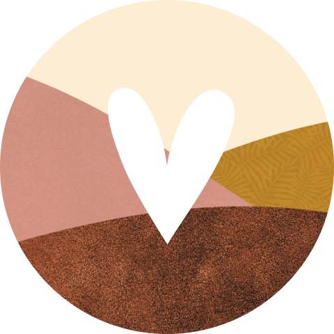 Sluitsticker met abstract landschap