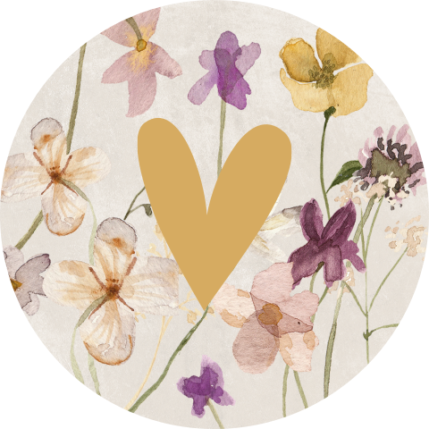 Sluitsticker met wilde veldbloemen