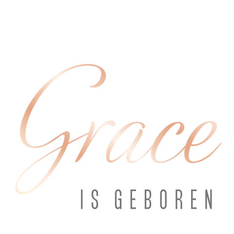 Geboortelabel meisje met naam in roségoudfolie