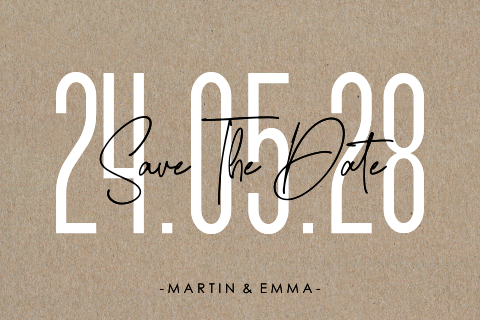 Kraft save the date grote trouwdatum