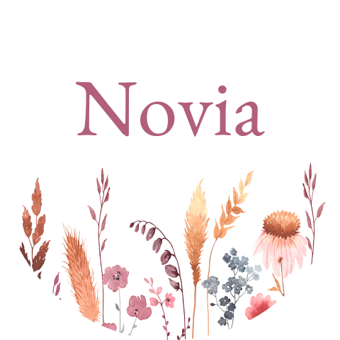 Sluitsticker meisje met bloemen in roze rood en oranje