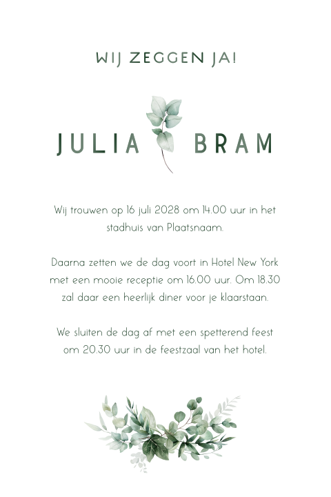 Kaart binnenkant