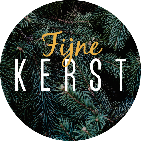 Kerstzegel met foto kersttakken